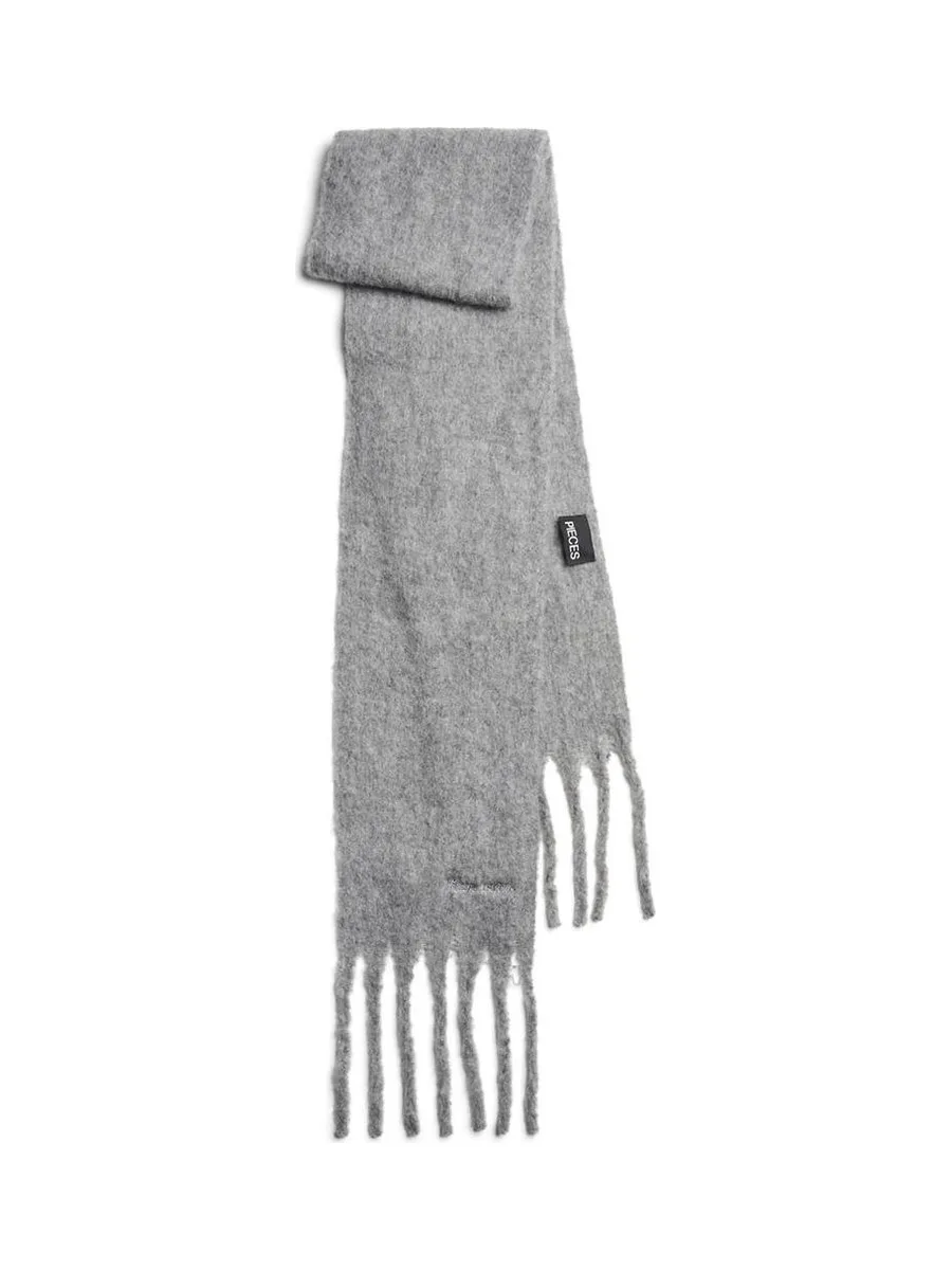 Écharpe Grise Clair Femme Pieces Nilea 2