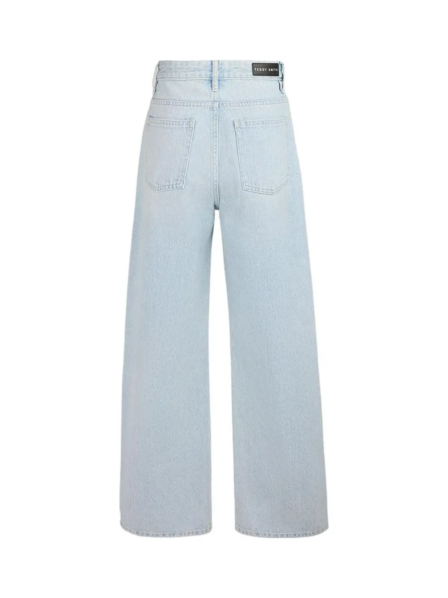 Jean Large Bleu Clair Fille Teddy Smith Electra 3