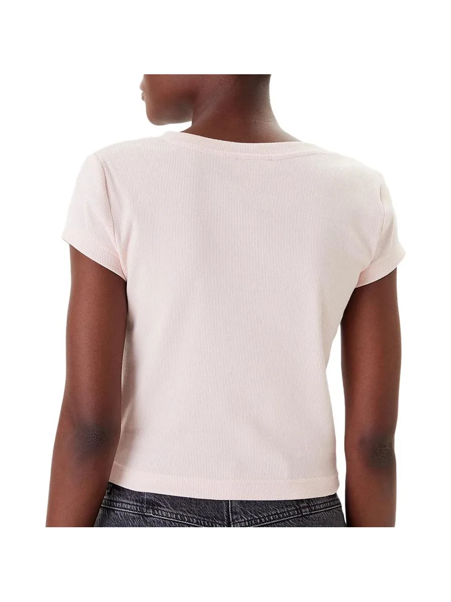T-Shirt Rose Femme Calvin Klein Jeans Label Ri-cloud 2