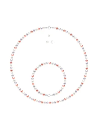 Boucles d'Oreilles Véritables Perles de Culture d'Eau Douce Rondes 4-5 mm — Argent 925 Millièmes 1