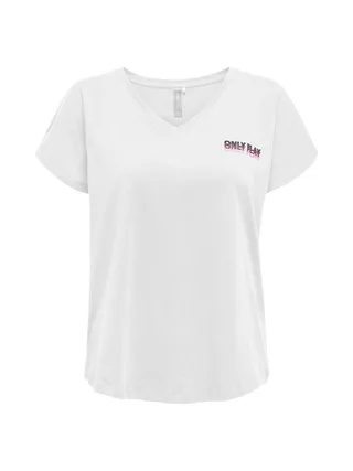T-Shirt Blanc Femme ONLY Mally Life 1