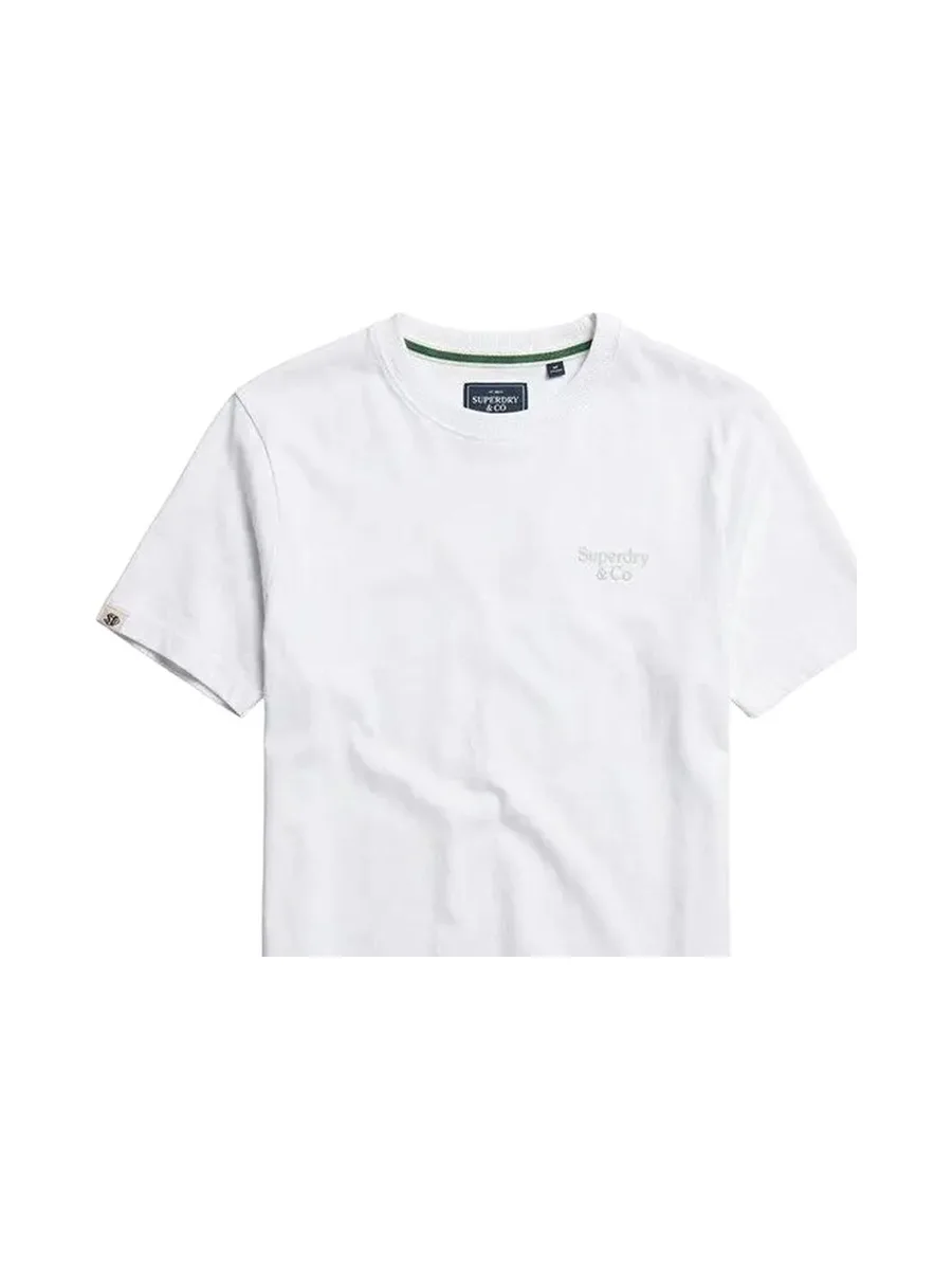 T-Shirt Blanc Homme Superdry Essential Serif 3