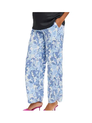 Pantalon Imprimé Bleu/Blanc Femme Vero Moda Marternity Mulla 1