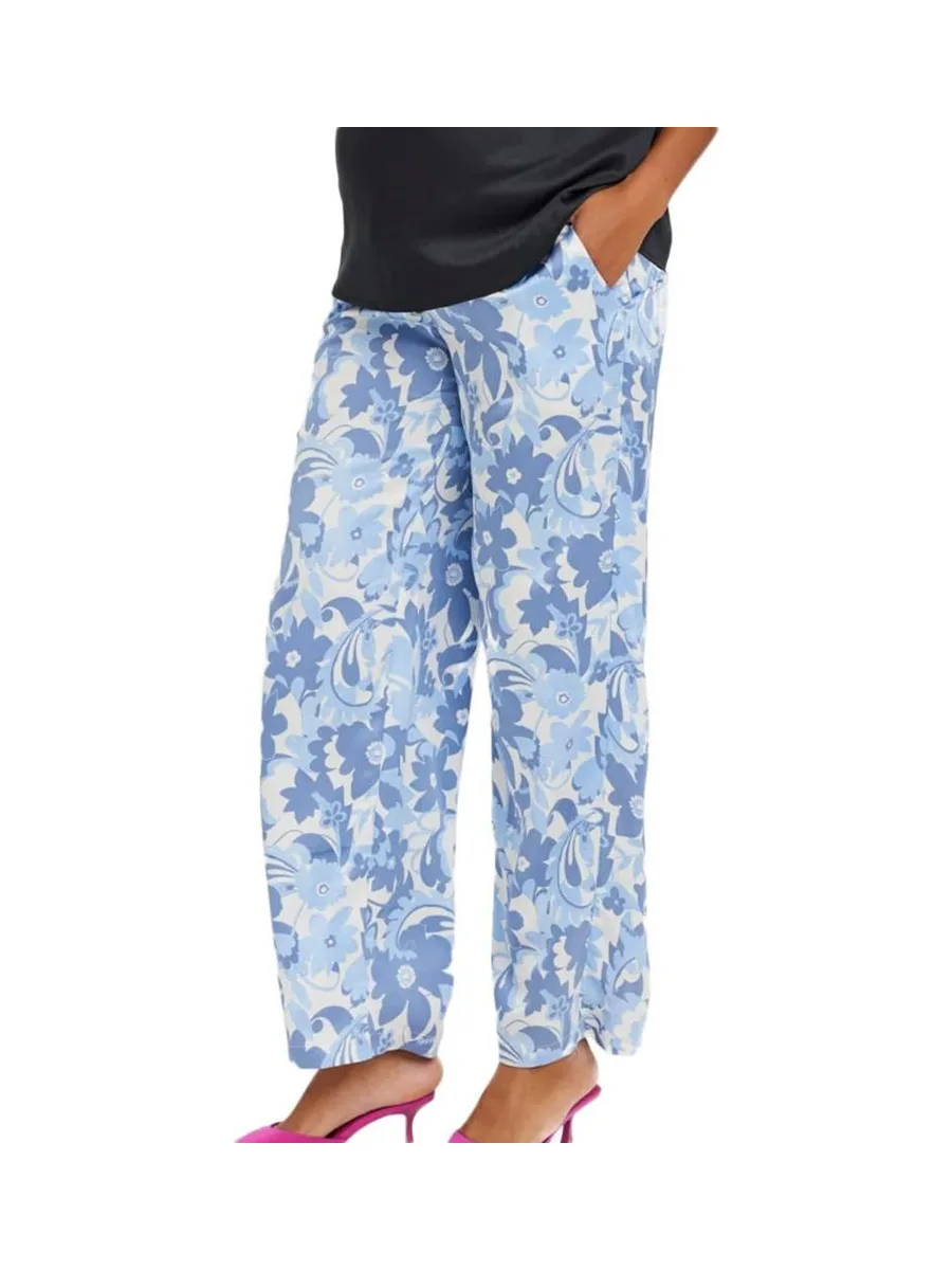 Pantalon Imprimé Bleu/Blanc Femme Vero Moda Marternity Mulla 2
