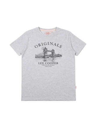 T-Shirt Gris Homme Lee Cooper LCN820 2