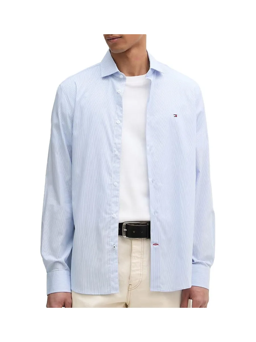 Chemise Bleu Homme Tommy Hilfiger Cl Fine Line 2