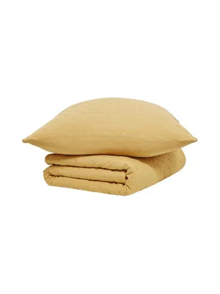 Couvre lit Jaune + 2 Taies D'oreiller Today 260x240cm 2