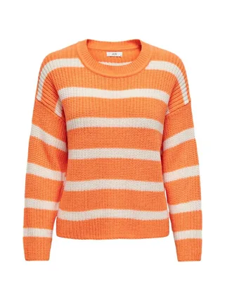 Pull à Rayures Orange Femme JDY Stripe 1