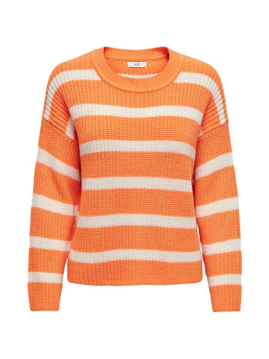 Pull à Rayures Orange Femme JDY Stripe 2