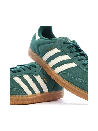 Baskets Vertes/Blanches Homme Adidas Samba 7
