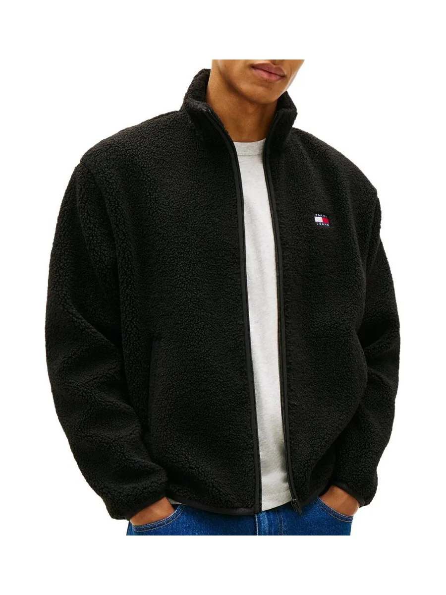 Veste en Sherpa Noir Homme Tommy Hilfiger Badge 2