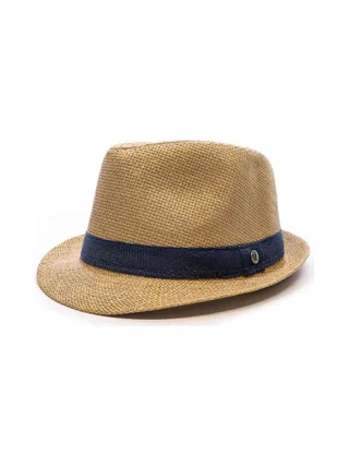 Chapeaux de Paille Beige/Marine Homme Via Lorenzo Ocean 1