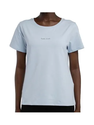 T-Shirt Bleu Clair Femme Teddy Smith Ribelle 1