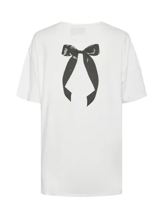 T-Shirt Blanc Femme Pieces Kitty 2
