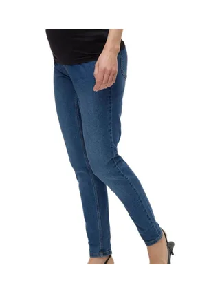 Jean de Grossesse Skinny Bleu Femme Mamalicious Mecho 1
