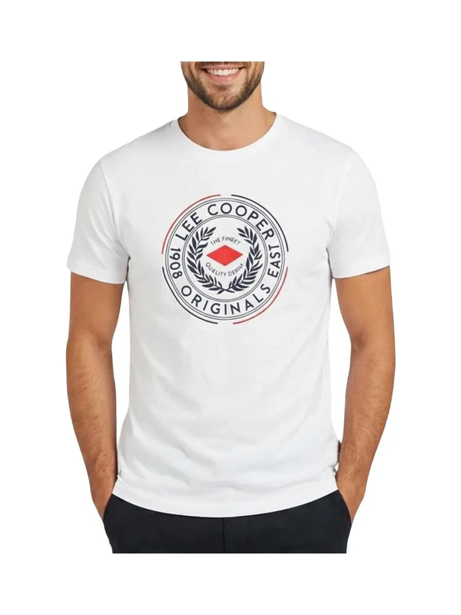 T-Shirt Blanc Lee Cooper LCN822 2