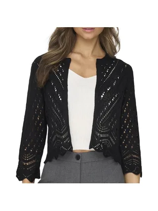 Cardigan Noir Femme JDY Sun 3/4 Cropped 1