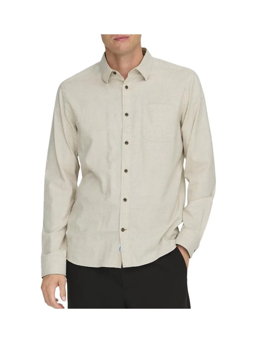 Chemise Beige Homme Only & Sons Road Life 2