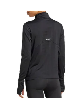 T-Shirt Manches Longues Noir Femme Adidas Cover 2