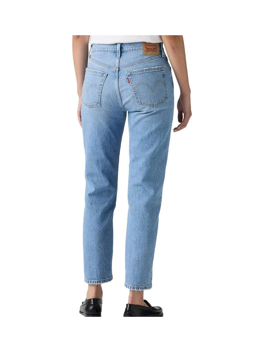 Jean 501 Bleu Clair Femme Levi's Original Cropped Indigo 3