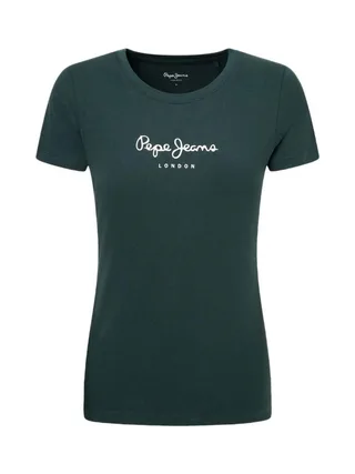 T-shirt Vert Foncé Femme Pepe Jeans New Virginia 1