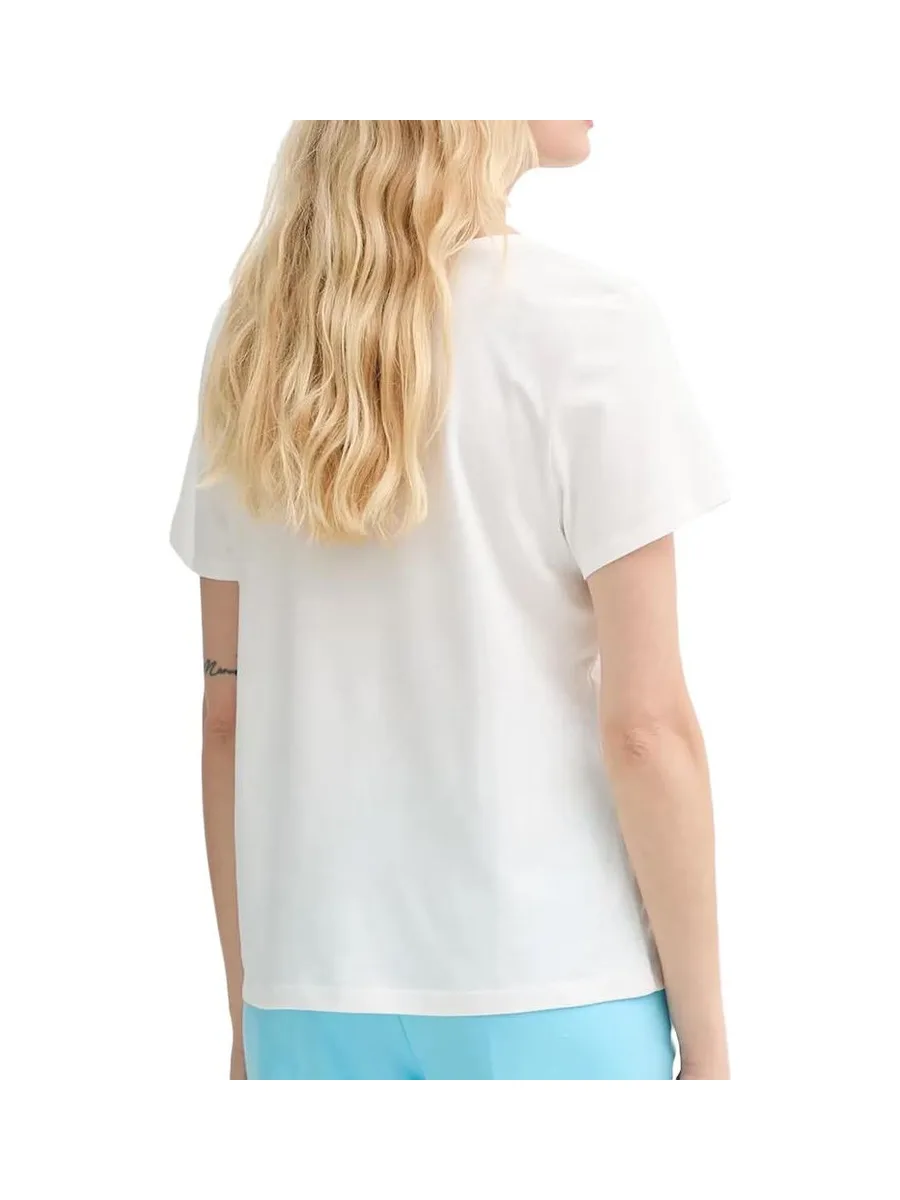 T-shirt Blanc/Bleu Femme Morgan DBELLO 3