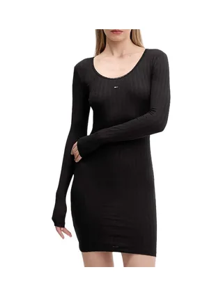 Robe Noir Femme Tommy Hilfiger Tjw Irregular Rib 1