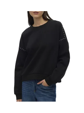 Pull Noir/Argent Femme Vero Moda Lotte 1