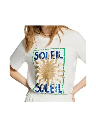 T-Shirt Blanc Femme Morgan Inscription 1