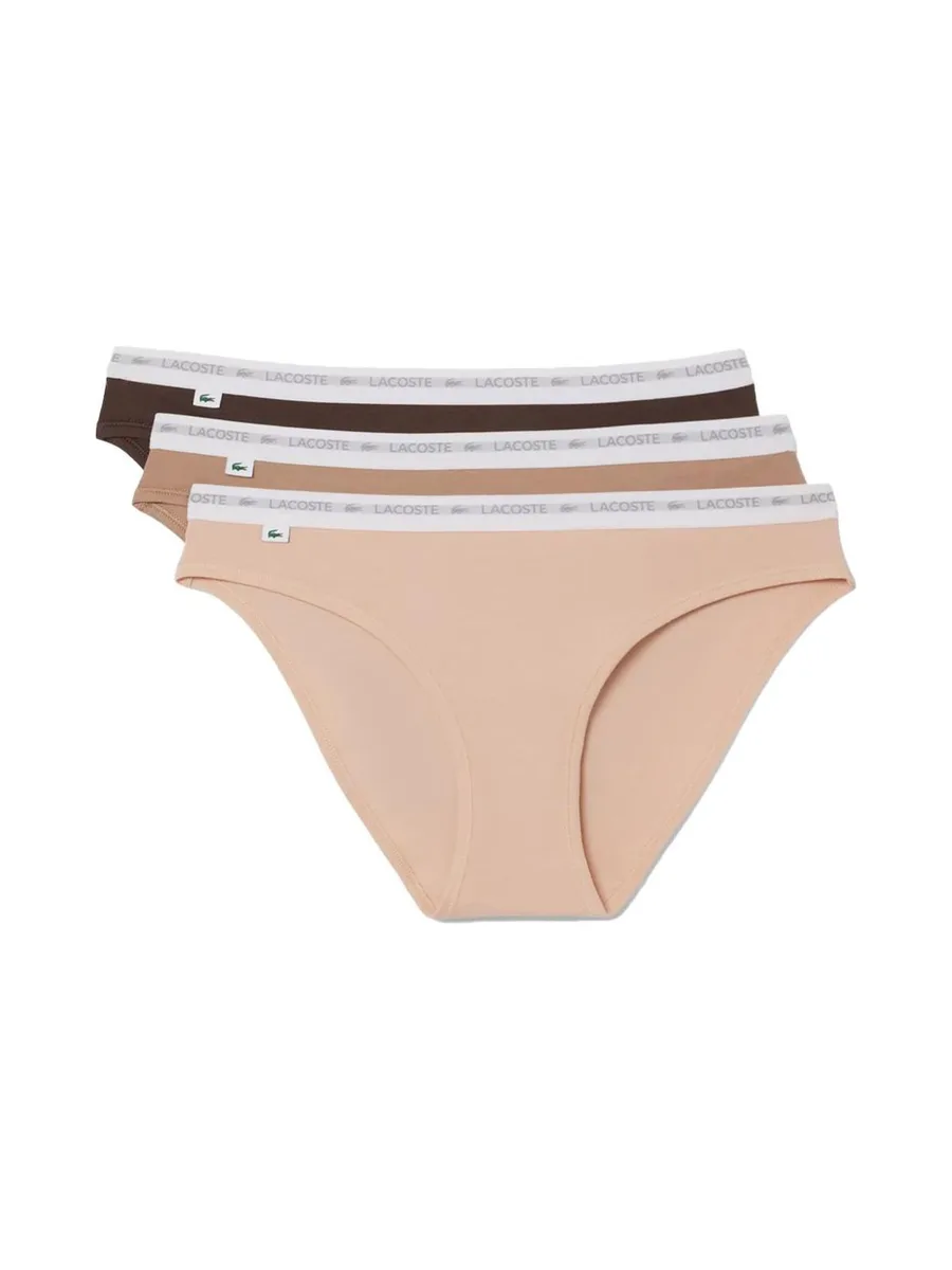 X3 Culottes Beige Femme Lacoste coton stretch 2