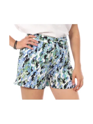 Short Vert/Bleu à Motifs Femme Vero Moda Easy 1