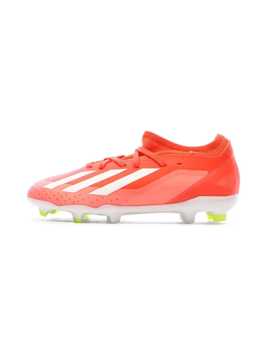 Chaussures de Football Blanches/Rouges Garçon Adidas Crazyfast League 2