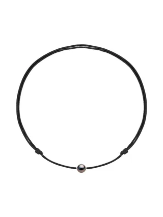 Collier Véritable Perle de Tahiti Ronde 10-11 mm — Argent 925 Millièmes — 50 cm — Homme 1