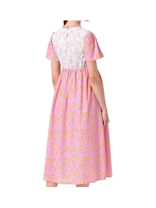 Robe de grossesse Rose/Verte Femme Mamalicious Dante 2
