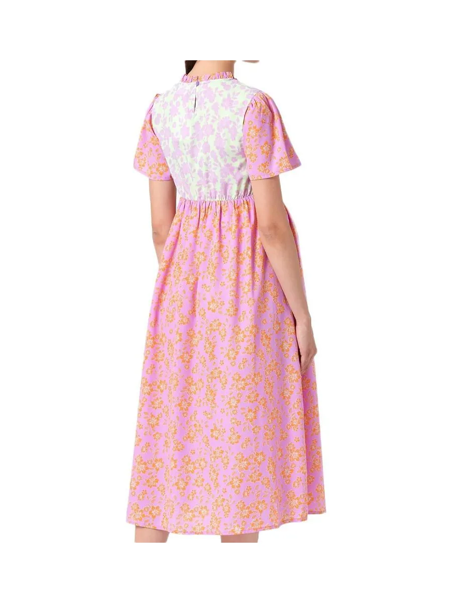 Robe de grossesse Rose/Verte Femme Mamalicious Dante 3