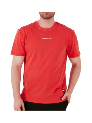 T-shirt Rouge Homme Tommy Jeans Reg Gd 1