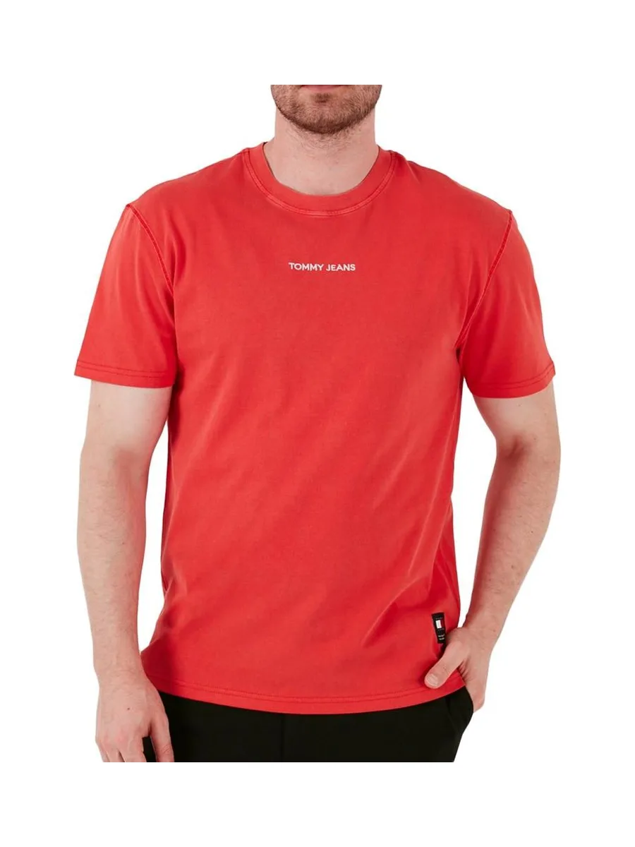T-shirt Rouge Homme Tommy Jeans Reg Gd 2