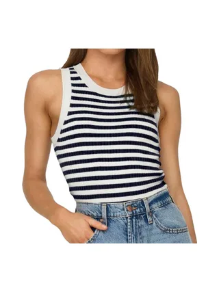 Top à Rayures Marine/Ecru Femme JDY Aya 1