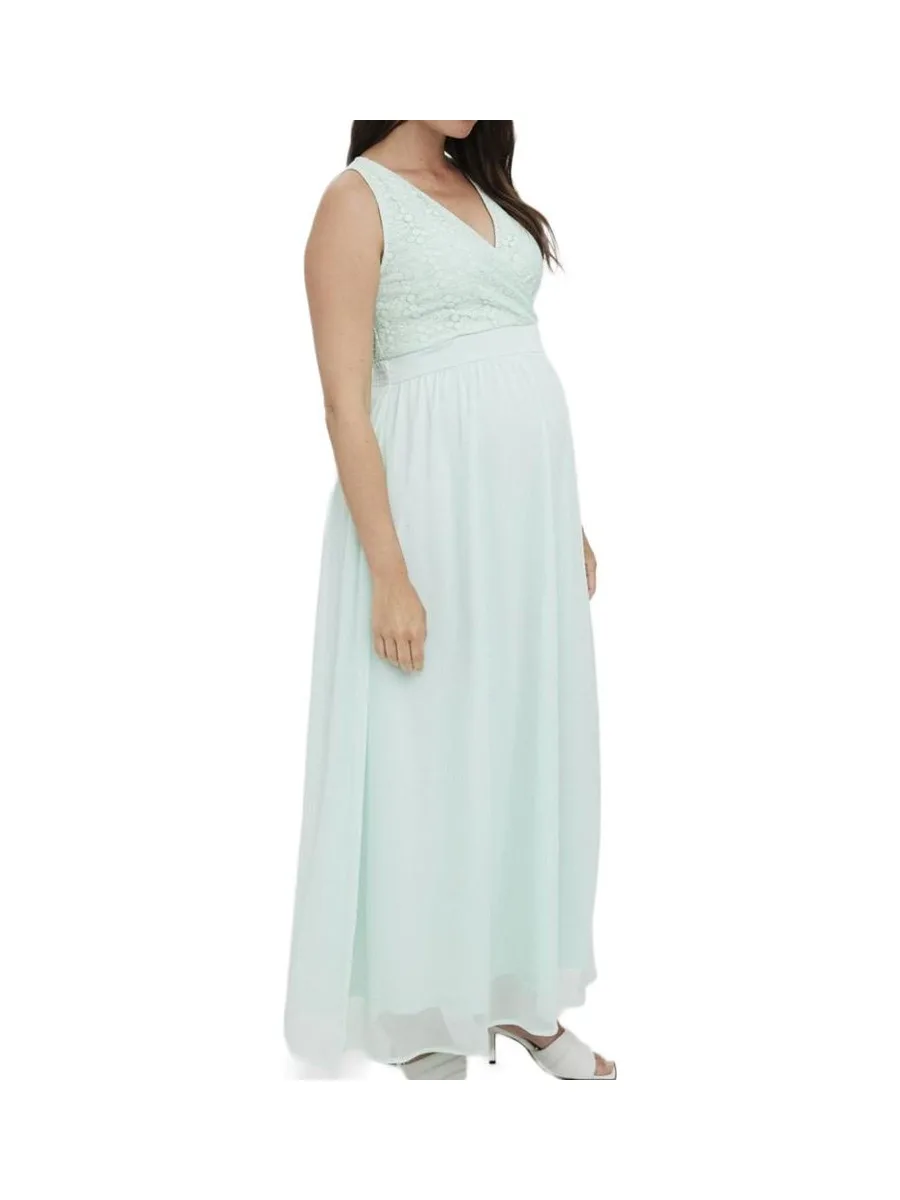 Robe Vert Pale Femme Vero Moda Marternity Ancle 2
