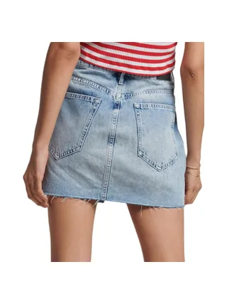 Jupe en jean Bleu Clair Femme Superdry Mini Skirt 2