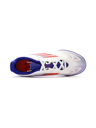 Chaussures Blanc/Bleu Garçon Adidas F50 Club 4