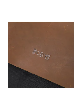 DAN - Sacoche en cuir véritable et toile enduite - Bleu 31