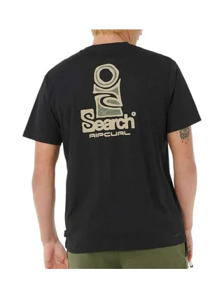 T-Shirt Noir Homme Rip Curl Vaporcool Search Stack 2