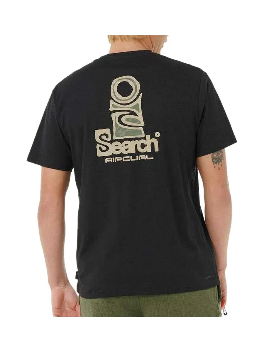 T-Shirt Noir Homme Rip Curl Vaporcool Search Stack 2