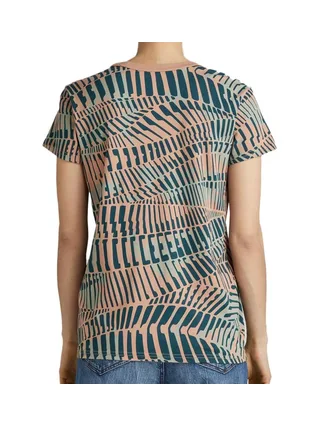 T-shirt Orange Femme All Over Print D21210 2