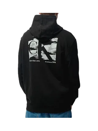 Sweat à capuche Noir Homme Calvin Klein Jeans Big Box Logo 2