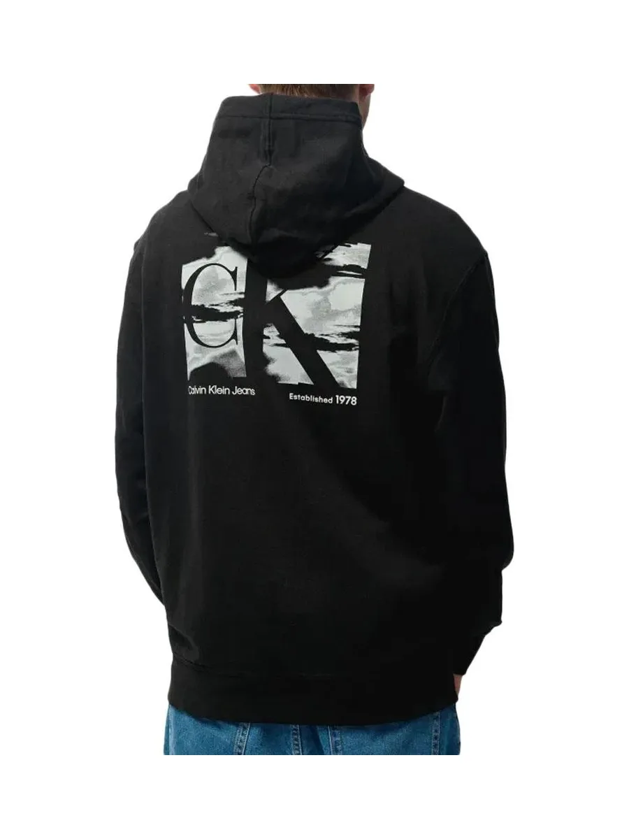Sweat à capuche Noir Homme Calvin Klein Jeans Big Box Logo 3