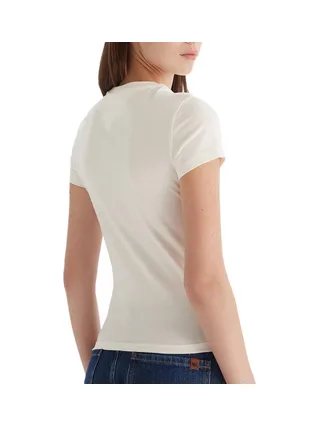 T-Shirt Ecru Femme Tommy Hilfiger DW0DW21550 2