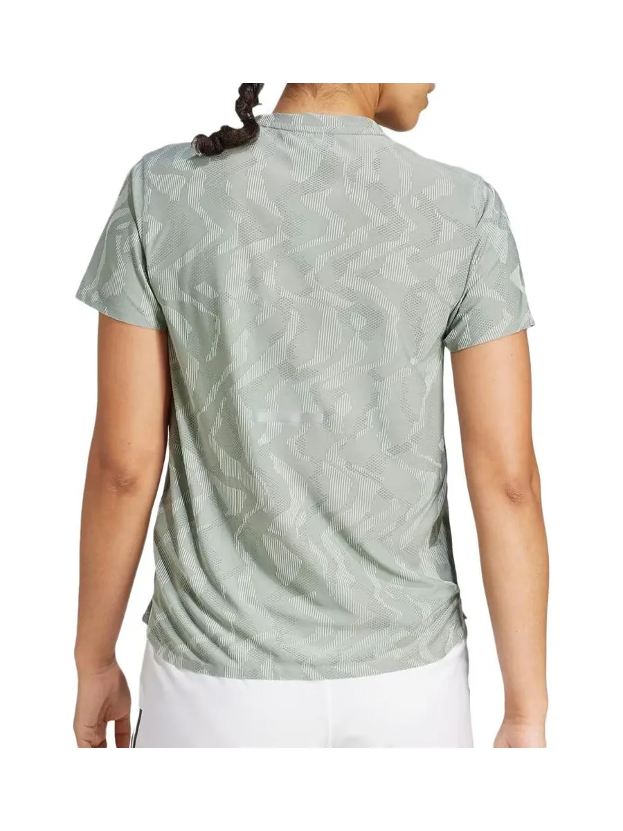 T-Shirt de Sport Vert Femme Adidas CLIMACOOL+ 3