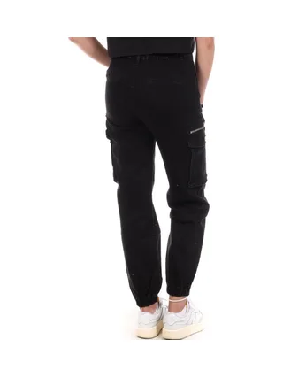 Pantalon Cargo Noir Femme Monday Premium PSA3669 2
